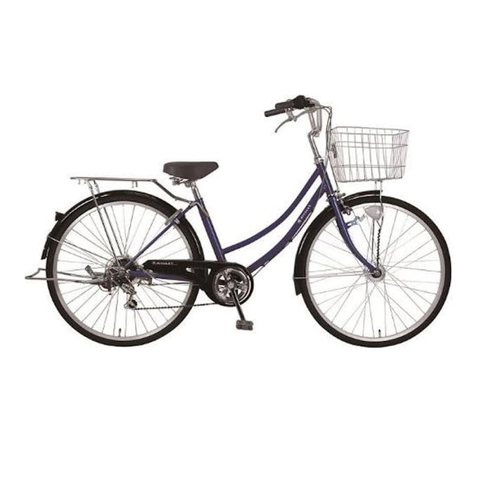 【自転車】《ホダカ》26型軽快車 リブレットホーム 外装6段HD ダークブルー(販売終了)