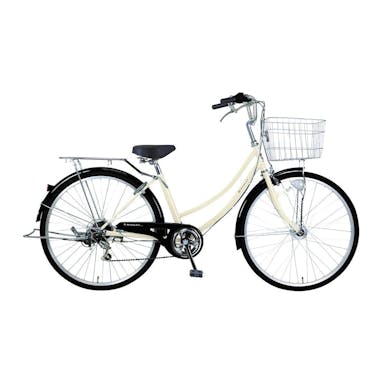 【自転車】《ホダカ》26型軽快車 リブレットホーム 外装6段 ベージュ(販売終了)