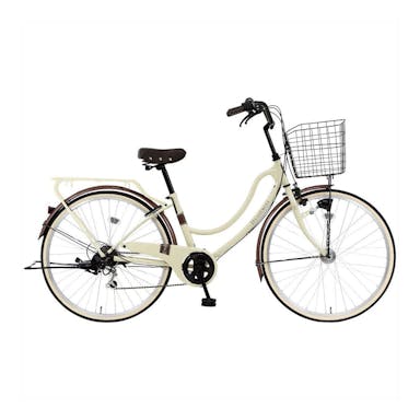 【自転車】《マルキン自転車》26型軽快車 フロートミックス 外装6段 ベージュ(販売終了)