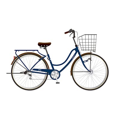 【自転車】《ホダカ》 マルキン フロートミックス 26型 E 外装6段 ダークブルー