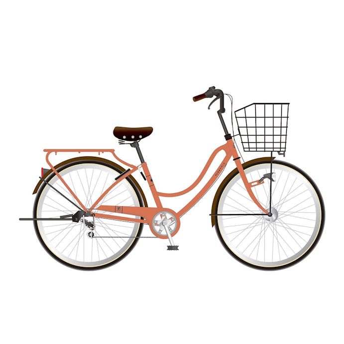 【自転車】《ホダカ》 マルキン フロートミックス 26型 E 外装6段 オレンジ(販売終了)