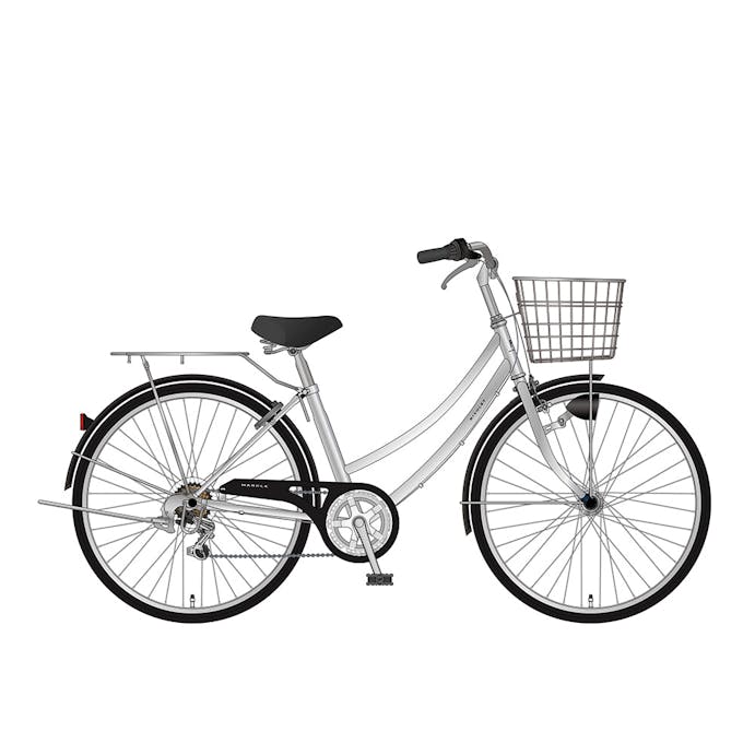 【自転車】《ホダカ》マルクル 軽快車 リブレットホーム266E 26インチ 外装6段変速 シルバー(販売終了)
