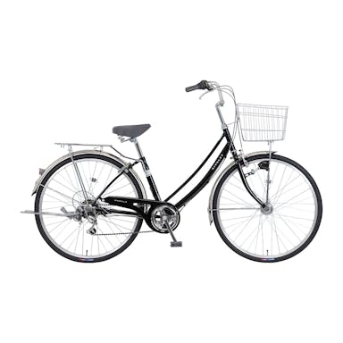 【自転車】《ホダカ》軽快車 リブレットHEX 27インチ 外装6段E ブラック