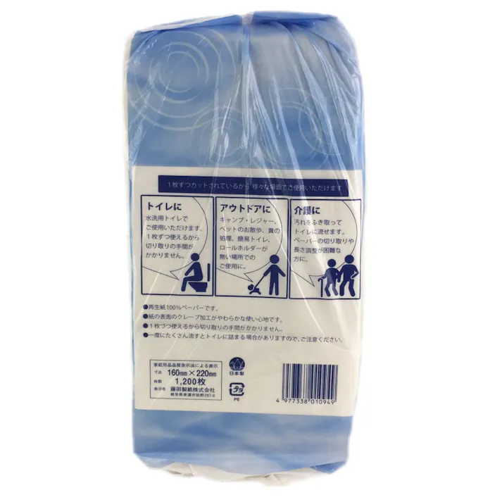 藤田製紙 コンパクトちり紙 ウォッシャーティシュー 1200枚