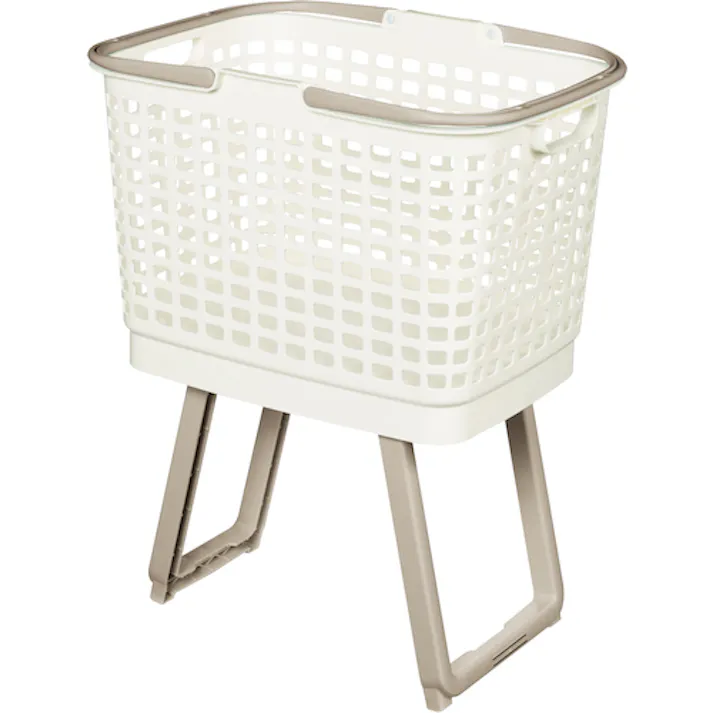 【CAINZ-DASH】ヒマラヤ化学工業所 腰らくバスケット 1561 ホワイトグレー 445×315×305 156147【別送品】