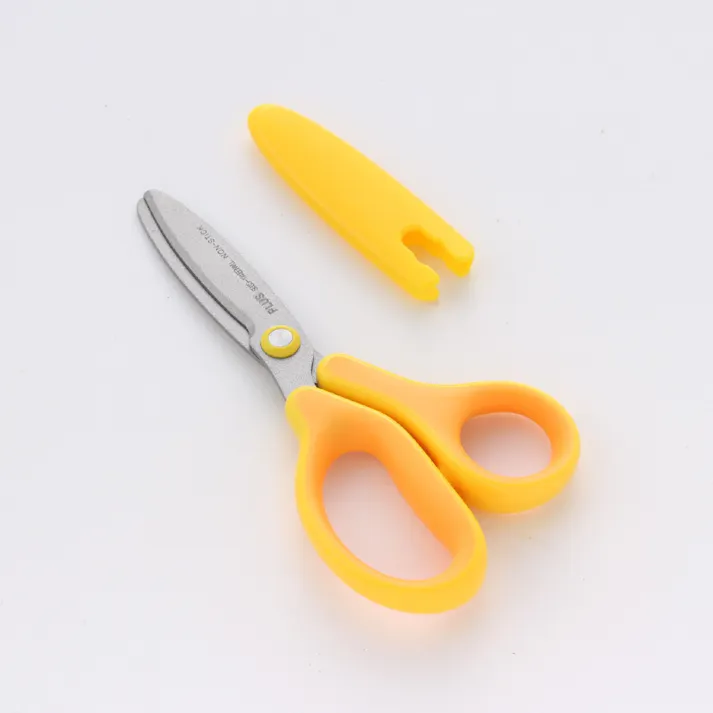 プラス はさみ フィットカットカーブ ジュニア 左手用 イエロー