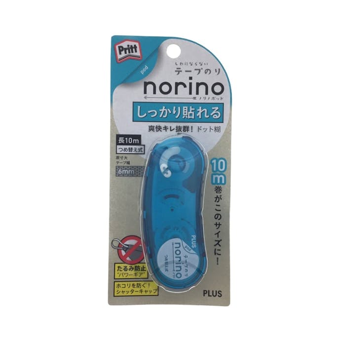 プラス テープのり norino ノリノポッド ドットのり 幅6mm×長さ10m