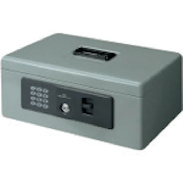【CAINZ-DASH】プラス 13101)電子ロック手提金庫 M CB-020HL グレー CB-020HL【別送品】