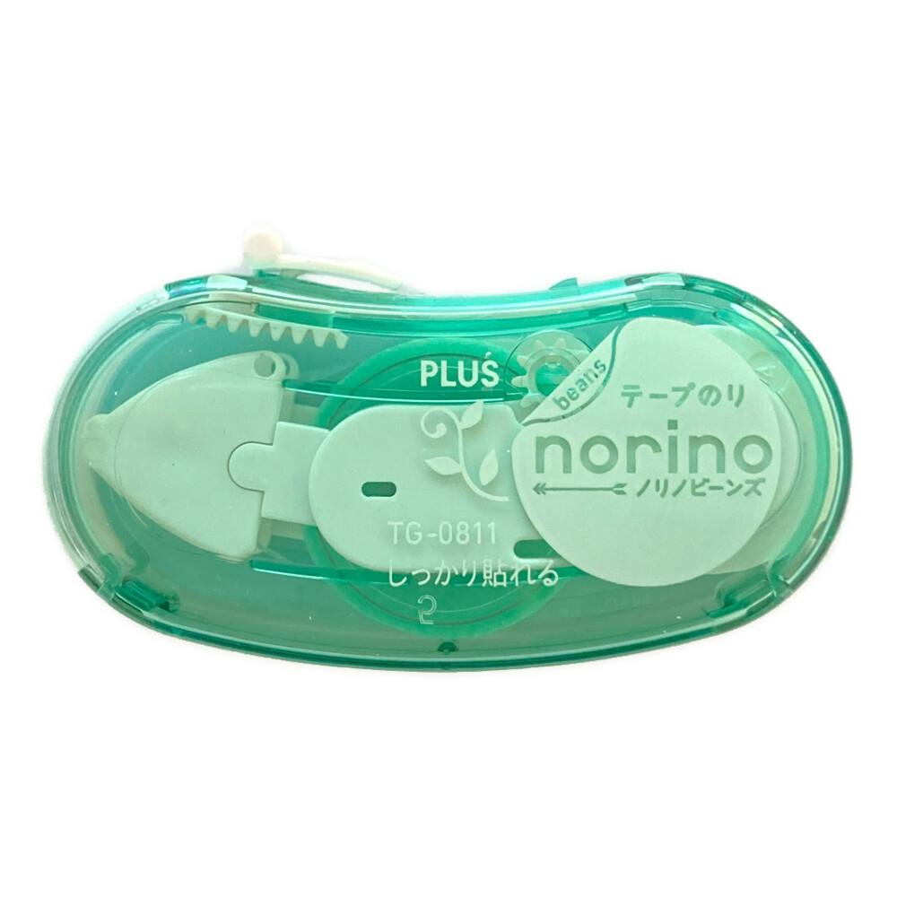 プラス ノリノビーンズ キレ良くしっかり貼れる クリアグリーン TG
