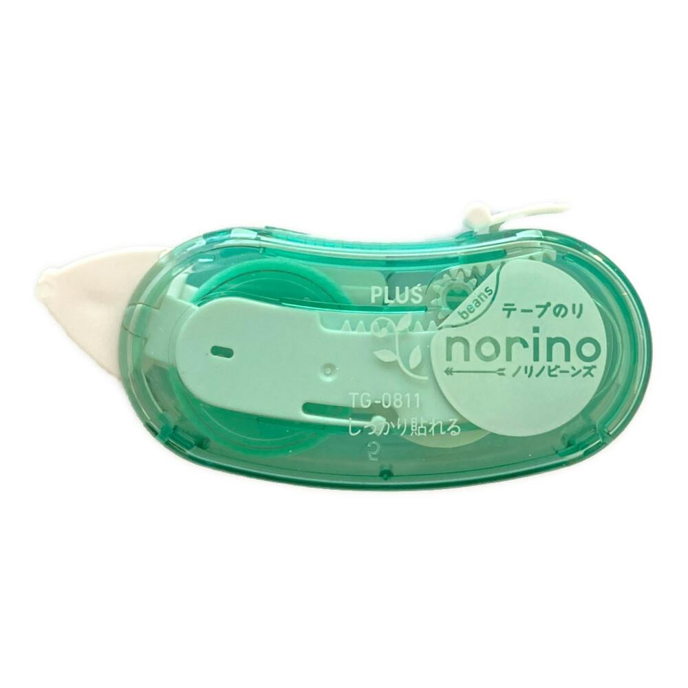 プラス ノリノビーンズ キレ良くしっかり貼れる クリアグリーン TG