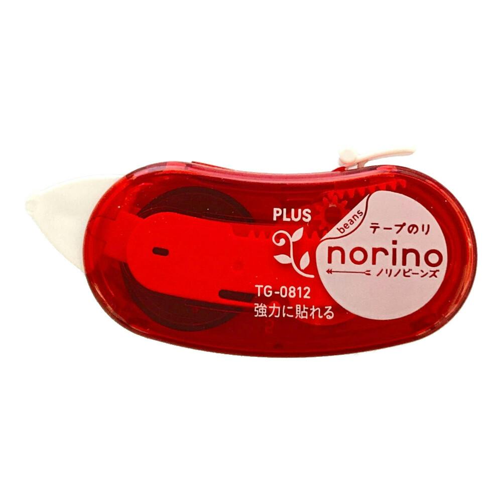 プラス ノリノビーンズ 強力に貼れる クリアレッド TG-0812 | 文房具