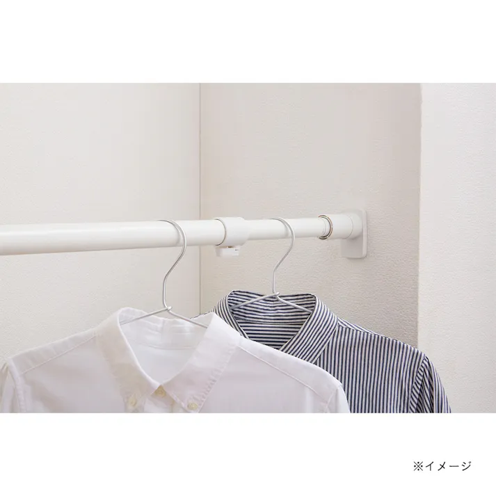 突っ張り棒 強力 マットホワイト 耐荷重50~40kg 幅50~75cm RTJ-S