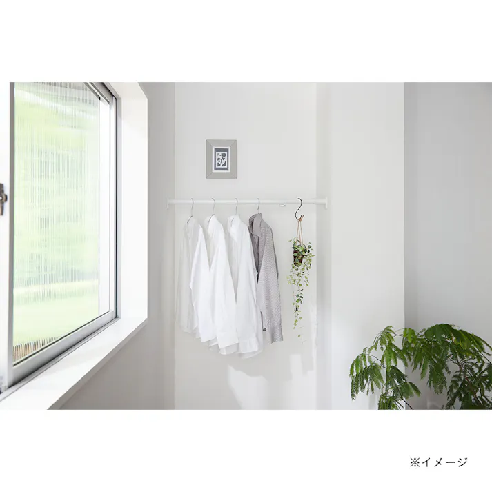 突っ張り棒 強力 マットホワイト 耐荷重50~30kg 幅75~120cm RTJ-M