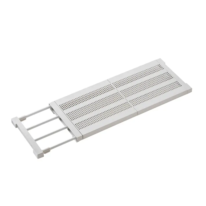 突っ張り棚 メッシュ マットホワイト 耐荷重27~13kg 幅65~95cm TNR-M