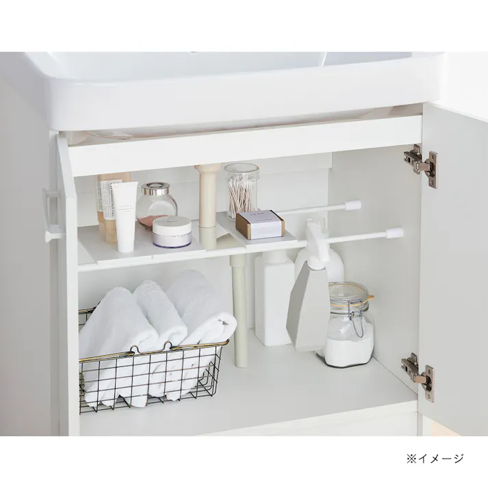 突っ張り棒用 トレー マットホワイト TTR-10WH