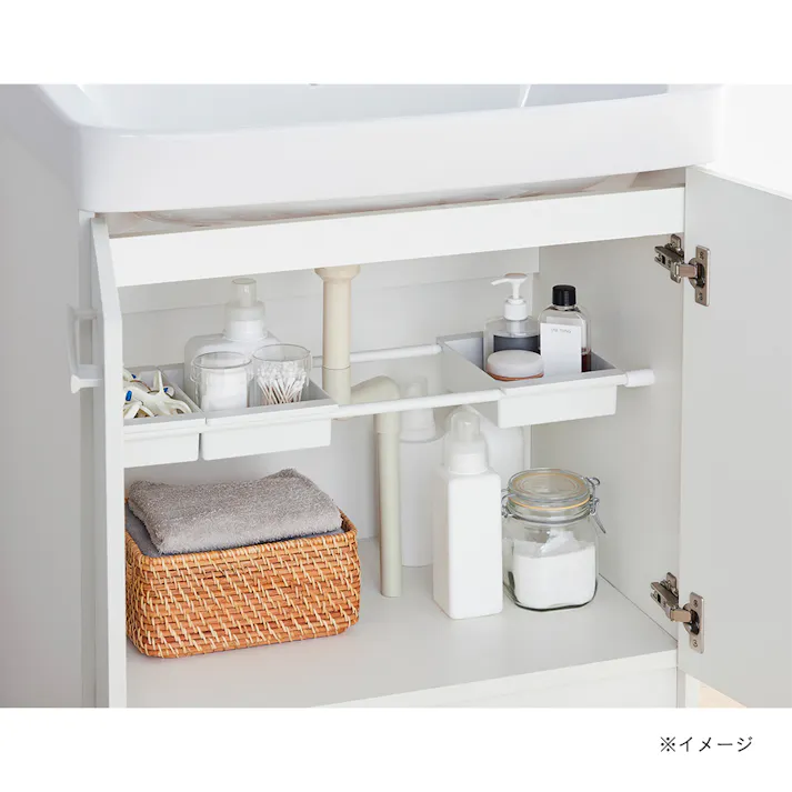 突っ張り棒用 ボックス マットホワイト TBR-15WH