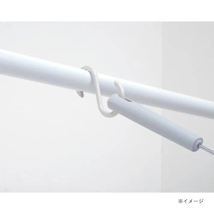 突っ張り棒用 Sフック 大 マットホワイト FW-2