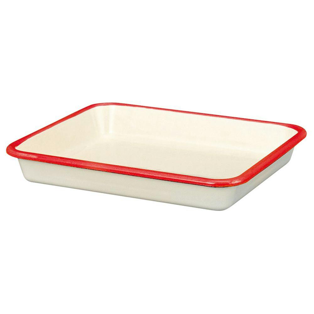 ホーローバット M(21取) レッド カセットコンロ・焼器・焼き網・バット ホーローバット M(21取) レッド カセットコンロ・焼器・焼き網・バット