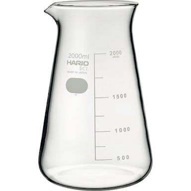 【CAINZ-DASH】ハリオサイエンス コニカルビーカー　目安目盛付　２０００ｍｌ CB-2L-SCI【別送品】