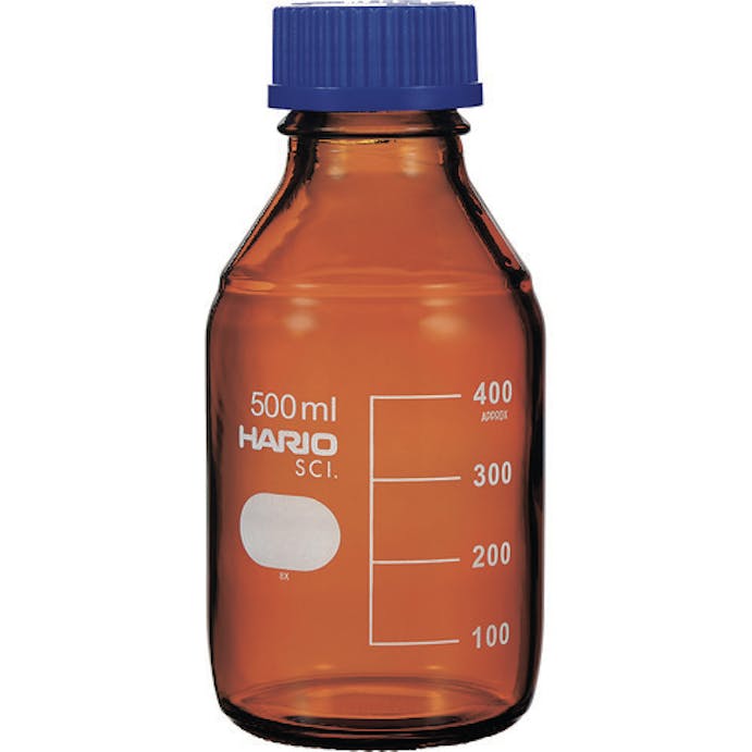 【CAINZ-DASH】ハリオサイエンス ボトル　耐熱ねじ口瓶（茶）　５００ｍｌ NBB-500-SCI【別送品】