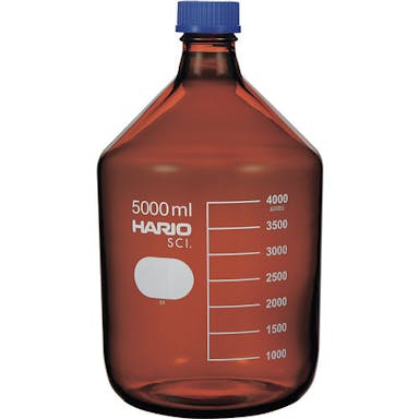 【CAINZ-DASH】ハリオサイエンス ボトル　耐熱ねじ口瓶（茶）　５０００ｍｌ NBB-5L-SCI【別送品】