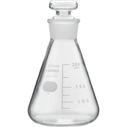 ハリオサイエンス 共栓三角フラスコ200ml(TS27) TSF-200-SCI フラスコ ハリオサイエンス 共栓三角フラスコ200ml(TS27) TSF-200-SCI フラスコ