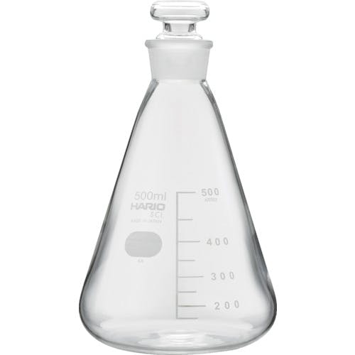 ハリオサイエンス 共栓三角フラスコ500ml(TS27) TSF-500-SCI フラスコ ハリオサイエンス 共栓三角フラスコ500ml(TS27) TSF-500-SCI フラスコ