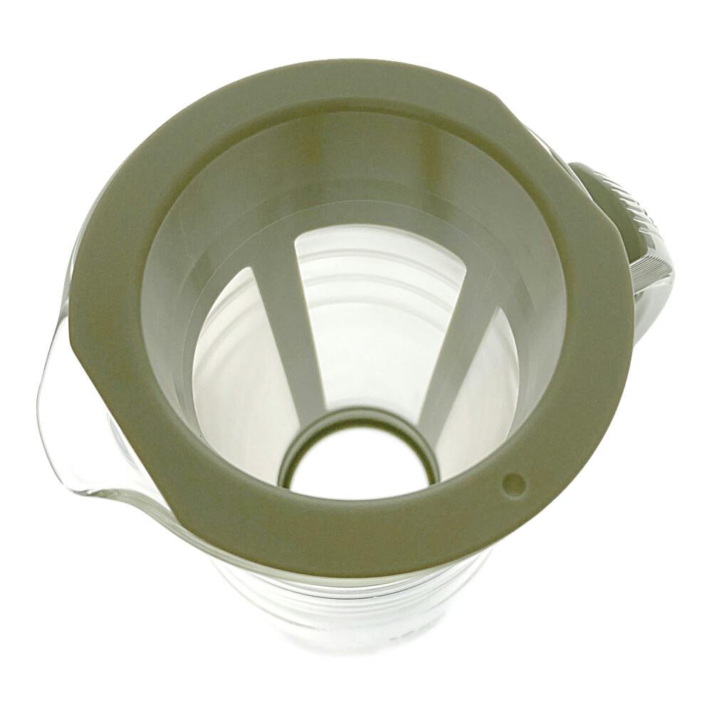 かご網付き水出し茶ポット グリーン ×24セット ｜HARIO(ハリオ) かご網付き水出し茶ポット 1200ml ダーク