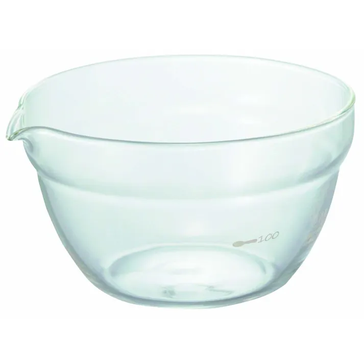HARIO 耐熱ガラス製 片口ボウル 200ml KB-20-BK