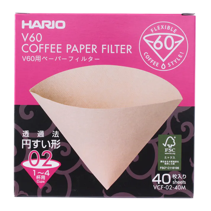 HARIO ハリオ V60用ペーパーフィルター 40枚入 VCF-02-40M