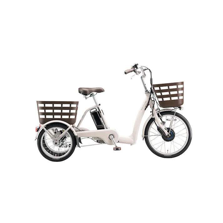 【自転車】電動アシスト自転車 ラクットワゴン RAKUTOO 前輪20後輪16 RW0B45 E.Xソフトライトグレー
