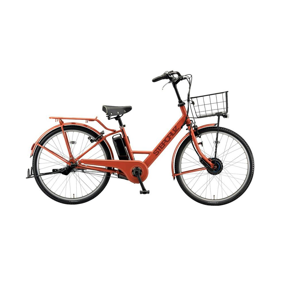 【80】電動自転車 ブリヂストン STEPCRUZ オレンジ 自転車】25年モデル 電動アシスト自転車 ステップクルーズ e STEPCRUZ