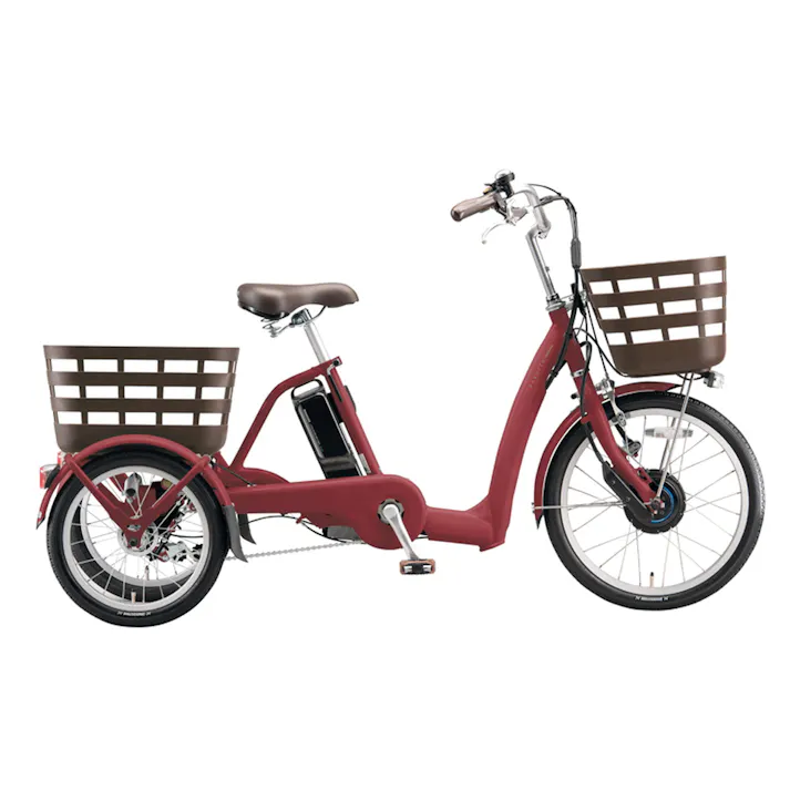 【自転車】26年モデル 電動アシスト自転車 ラクットワゴン RAKUTOO 前輪20 後輪16 内装3段 RW0B45 T.Xルビーレツド