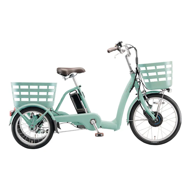 【自転車】電動アシスト自転車 ラクットワゴン RAKUTOO 前輪20 後輪16 内装3段 RW0B45 P.Xミスティミント