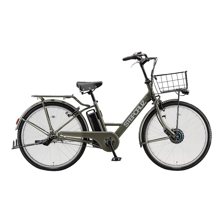 【自転車】電動アシスト自転車 ステップクルーズ e STEPCRUZ e 26インチ 内装3段 T.Xマットカーキ ツヤ消しカラー ST6B37