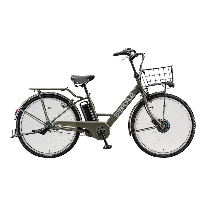 【自転車】電動アシスト自転車 ステップクルーズ e STEPCRUZ e 26インチ 内装3段 T.Xマットカーキ ツヤ消しカラー ST6B37