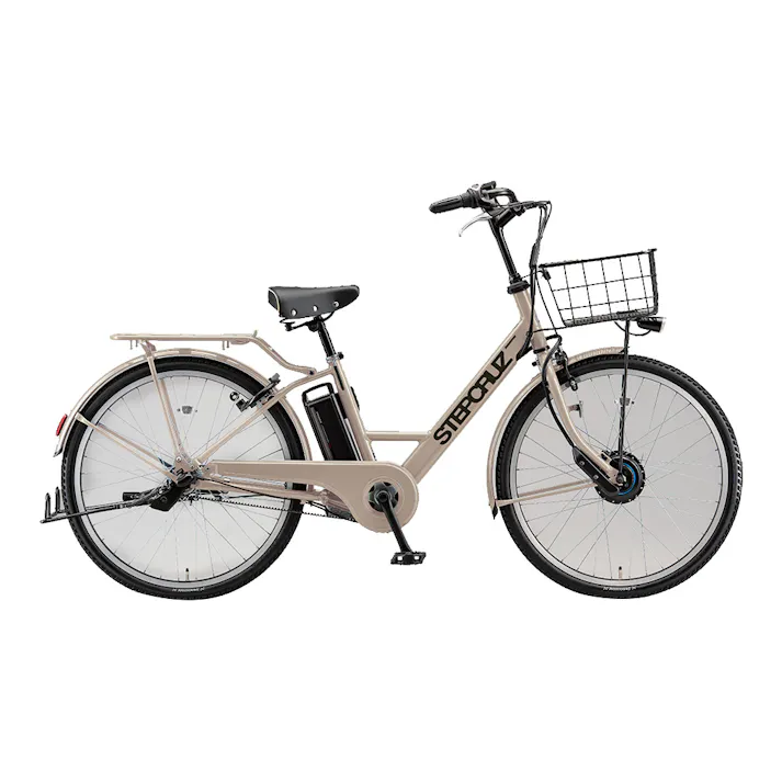 【自転車】電動アシスト自転車 ステップクルーズ e STEPCRUZ e 26インチ 内装3段 T.Xレトログレージュ ツヤ消しカラー ST6B37
