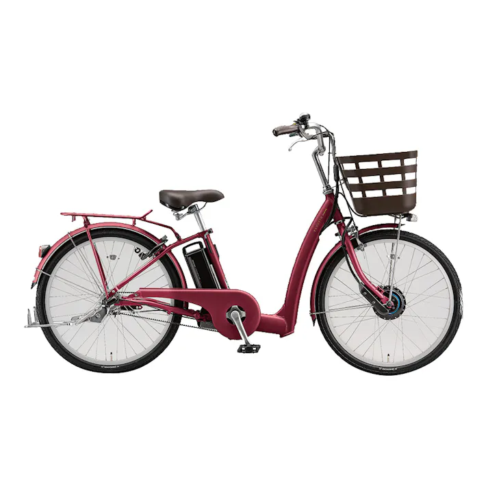 【自転車】電動アシスト自転車 ラクット RAKUTTO 24インチ T.Xルビーレッド RK4B37