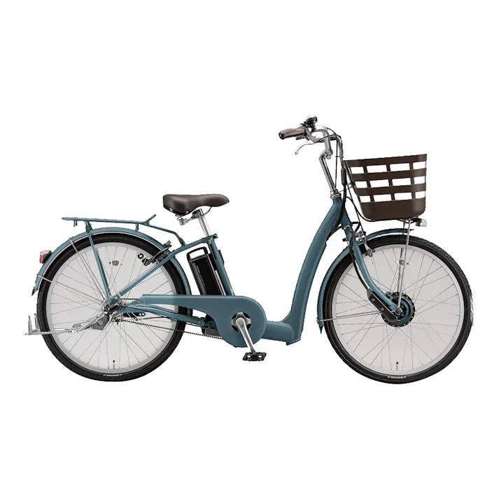電動アシスト自転車 RAKUTTO ラクット 24インチ 内装3段 T.Xグリーンアッシュ ツヤ消しカラー RK4B37