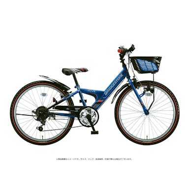 【自転車】《ブリヂストン》エクスプレスジュニア ダイナモランプモデル EXJ26 22インチ 外装6段 ブルー＆ブラック(販売終了)