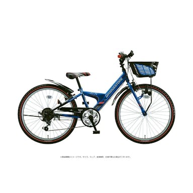 【自転車】《ブリヂストン》エクスプレスジュニア EXJ46 24インチ 6段 ブルー＆ブラック(販売終了)