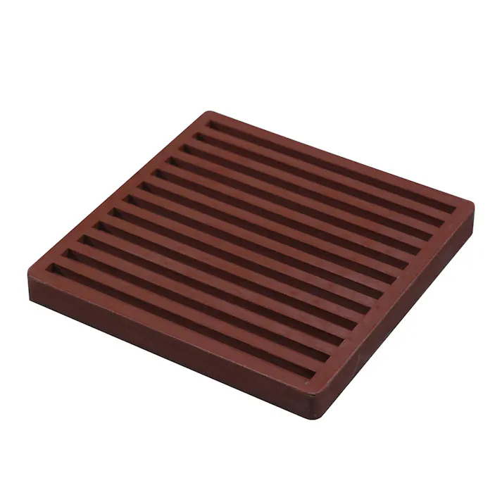 非移行性防振ゴム 100角 茶 WG-01-104 2枚入