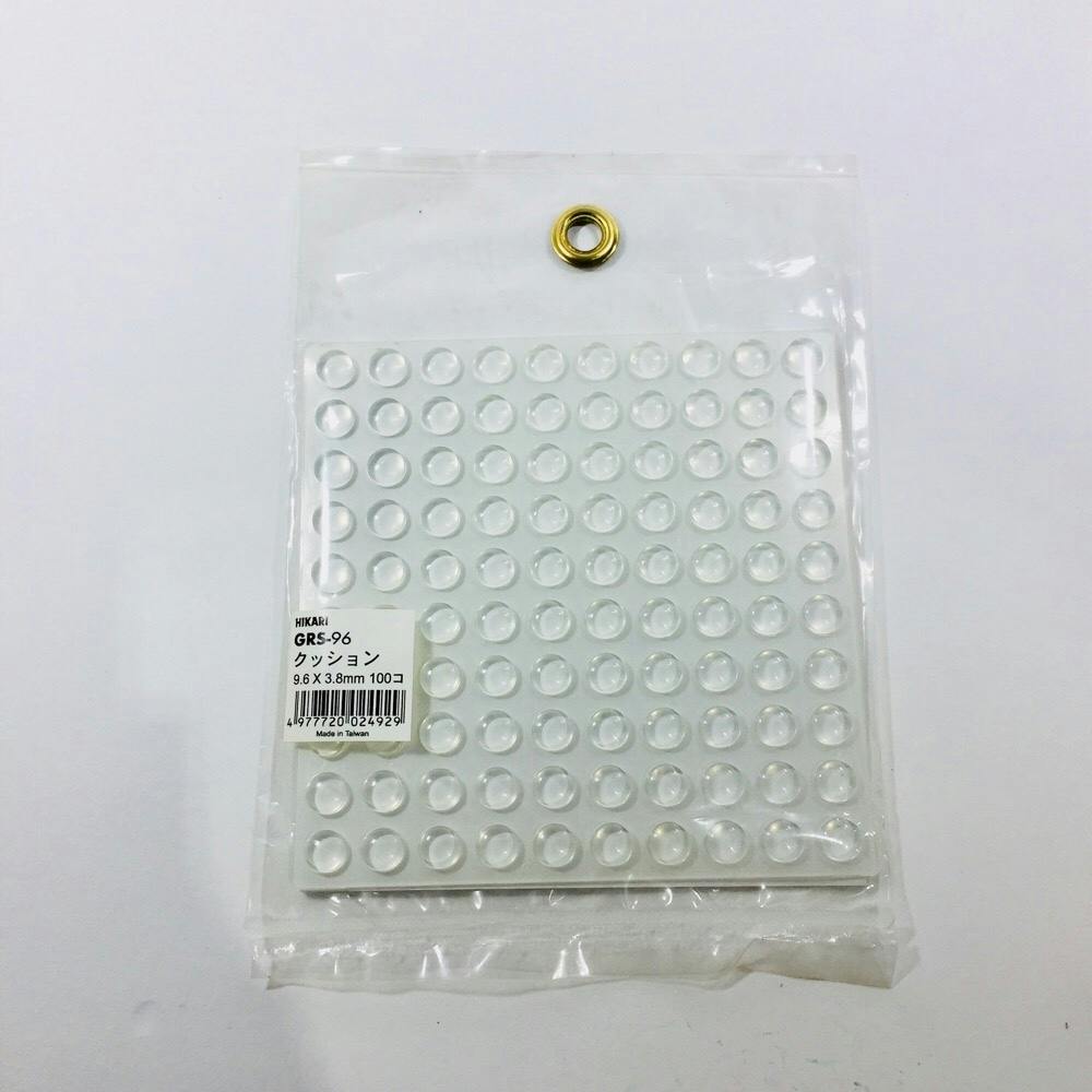 ウレタンクッション 9.6mm丸×3.8mm 透明 GRS-96 100個入 ドア周り金具 ウレタンクッション 9.6mm丸×3.8mm 透明 GRS-96 100個入 ドア周り金具