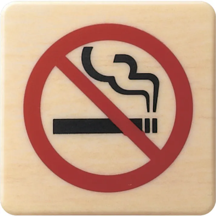 【CAINZ-DASH】光 ドームサイン 木目 禁煙マーク MAB447-1【別送品】