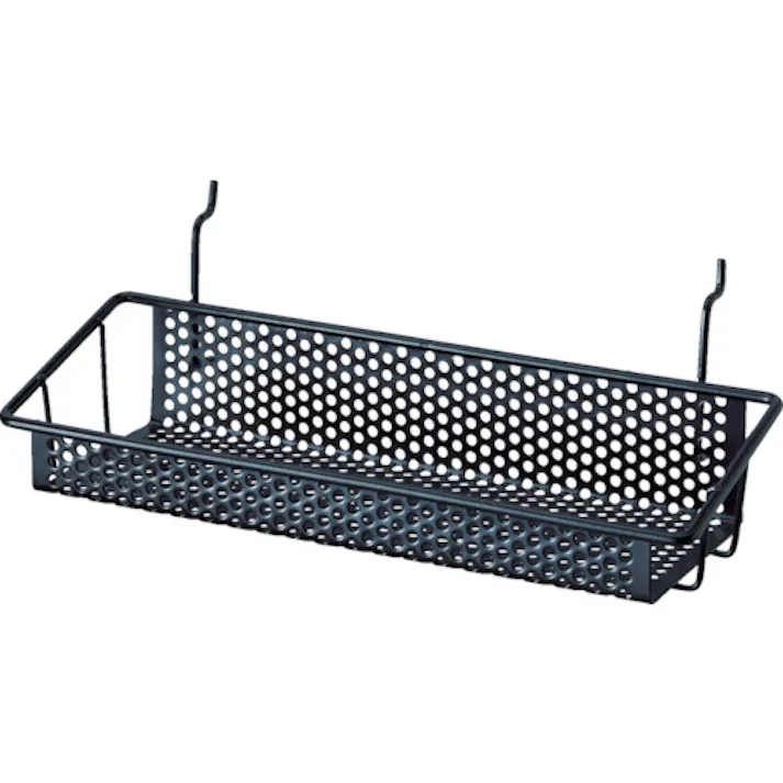 【CAINZ-DASH】光 パンチングボードパーツ カゴ棚 黒 PBW-601【別送品】