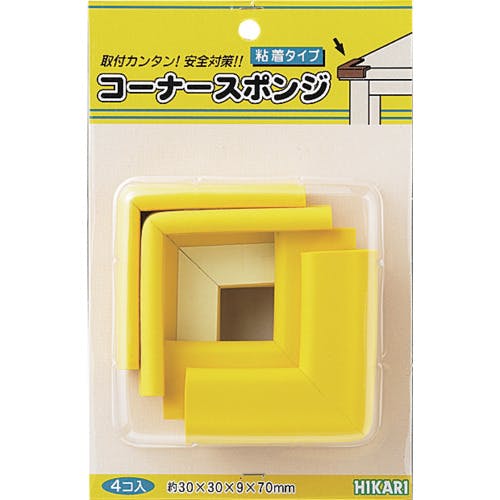 CAINZ-DASH】光 コーナースポンジ 4p 黄 PSRK-310【別送品