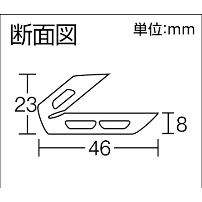 【CAINZ-DASH】光 クッションＬ型ゴム　４６×２３×４５０ｍｍ NRV-450【別送品】