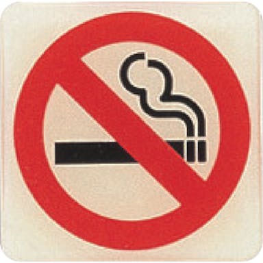 【CAINZ-DASH】光 ルミノーバ蓄光サイン禁煙マーク LU557-1【別送品】