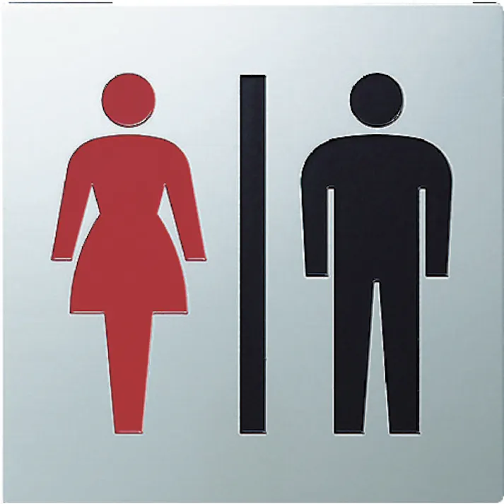 【CAINZ-DASH】光 ステンレスサイン男女マーク70×70×0.8mm KS778-3【別送品】