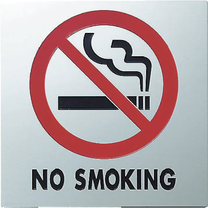 【CAINZ-DASH】光 ステンレスサイン禁煙マーク70×70×0.8mm KS778-6【別送品】